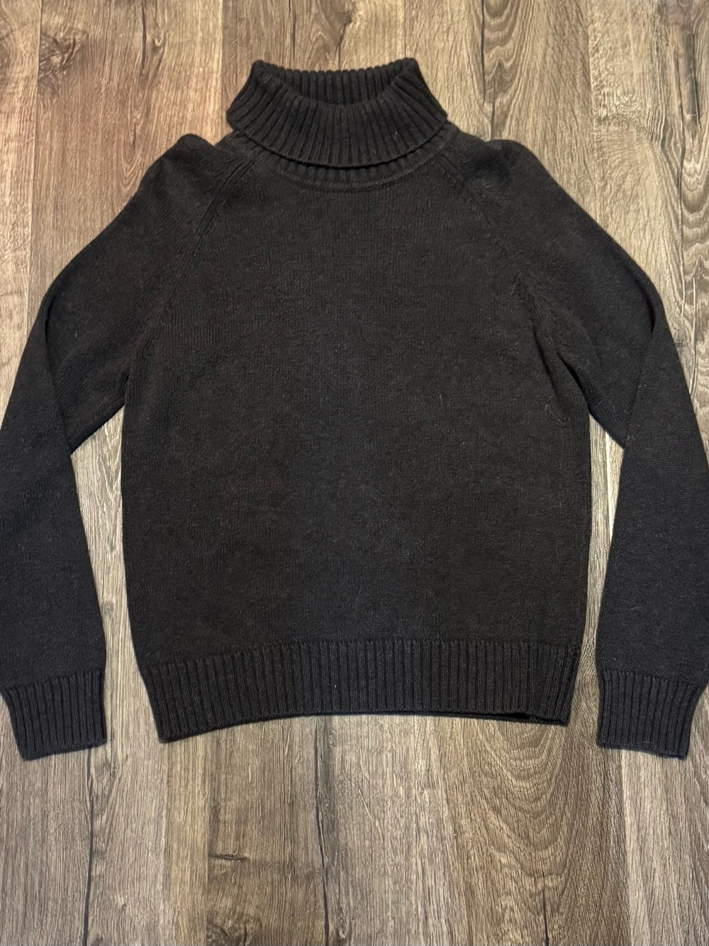 Jeanne Pierre Charcoal Gray Knit Turtleneck Sweater Size M